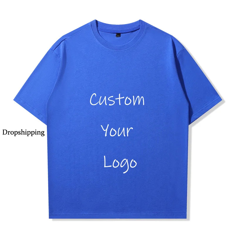 Solid Color  High Quality 100 Cotton Plus Size T-shirt Customize Digital Printing logo 300gsm Men Plain  Tshirt Custom t Shirt