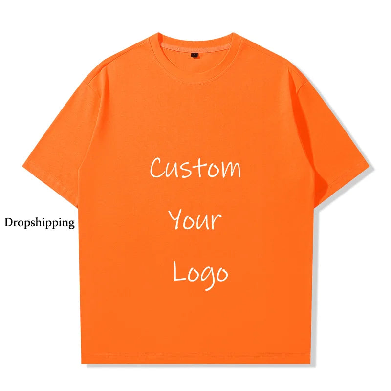 Solid Color  High Quality 100 Cotton Plus Size T-shirt Customize Digital Printing logo 300gsm Men Plain  Tshirt Custom t Shirt