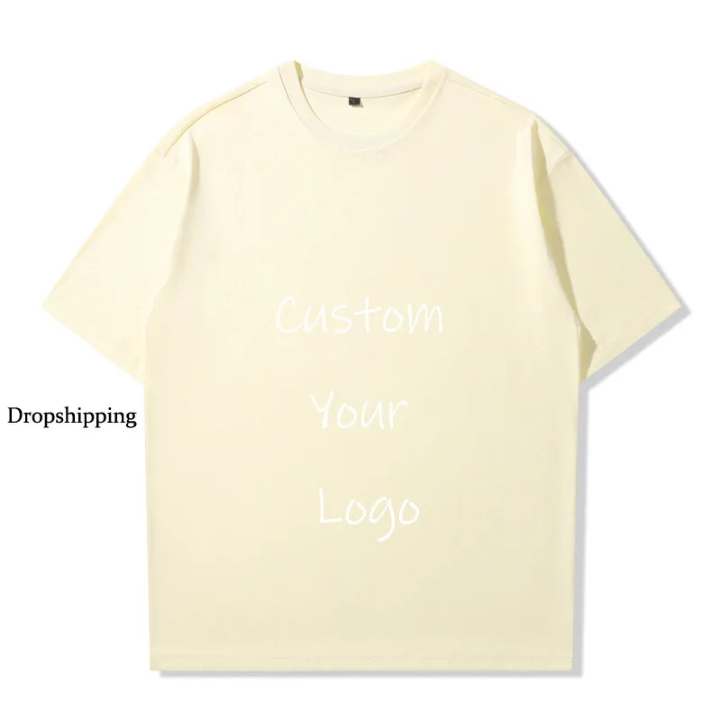 Solid Color  High Quality 100 Cotton Plus Size T-shirt Customize Digital Printing logo 300gsm Men Plain  Tshirt Custom t Shirt