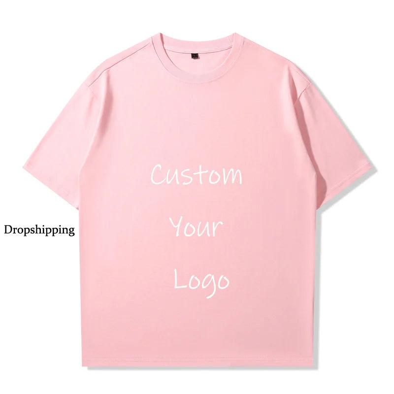Solid Color  High Quality 100 Cotton Plus Size T-shirt Customize Digital Printing logo 300gsm Men Plain  Tshirt Custom t Shirt